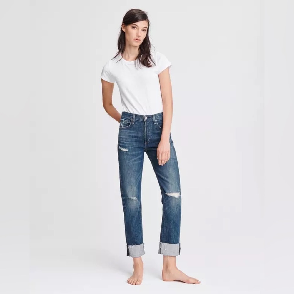 rag & bone Rosa Mid-Rise Boyfriend Jean in Wyatt Women's US 26 $275